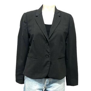 J.Crew charcoal gray wool blend two button blazer size 8